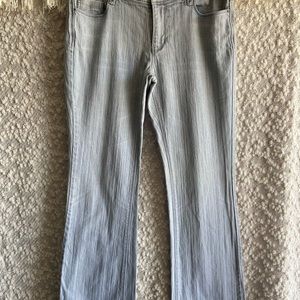 White House Black Market Bootcut Grey Jean size 6